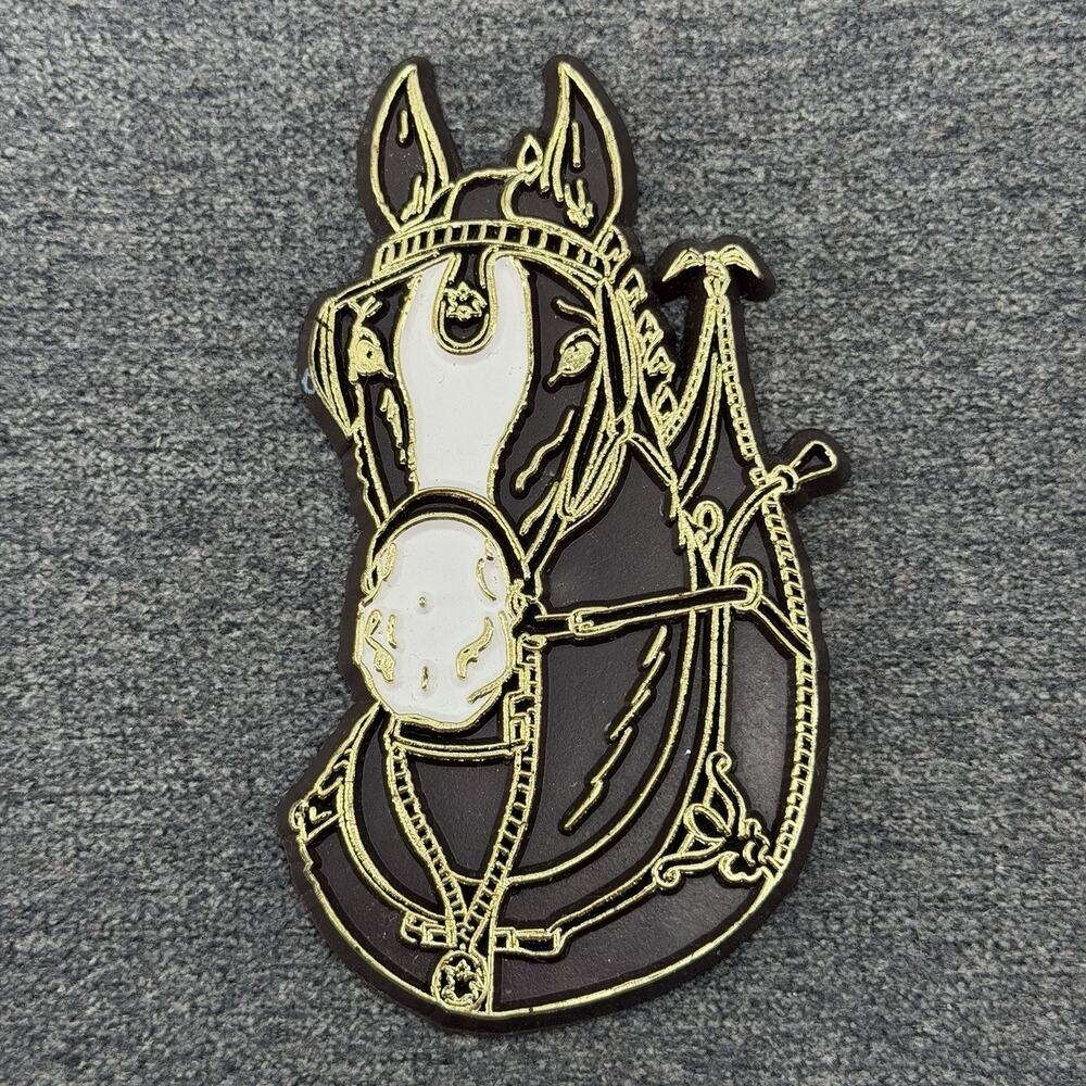 Vintage Clydesdale Horse Fridge Magnet Thoroughbred Magnet Novelties Co USA